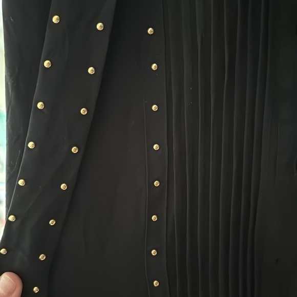 Michael Kors Black Shirt Dress with Gold accents - Picture 3 of 11